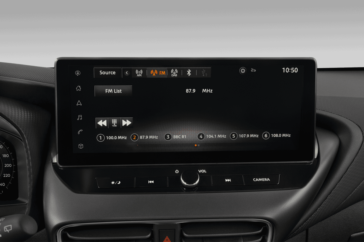 Audiosystem eines Nissan Juke (neues Modell) (KI-generiert)