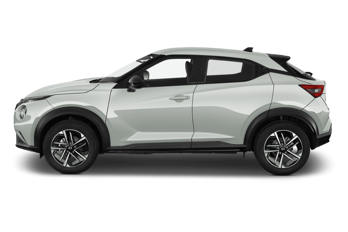 Seitenansicht eines Nissan Juke Hybrid (neues Modell)