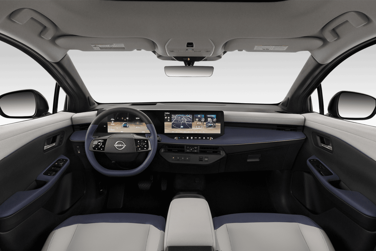 Armaturenbrett eines Nissan Leaf (KI-generiert)
