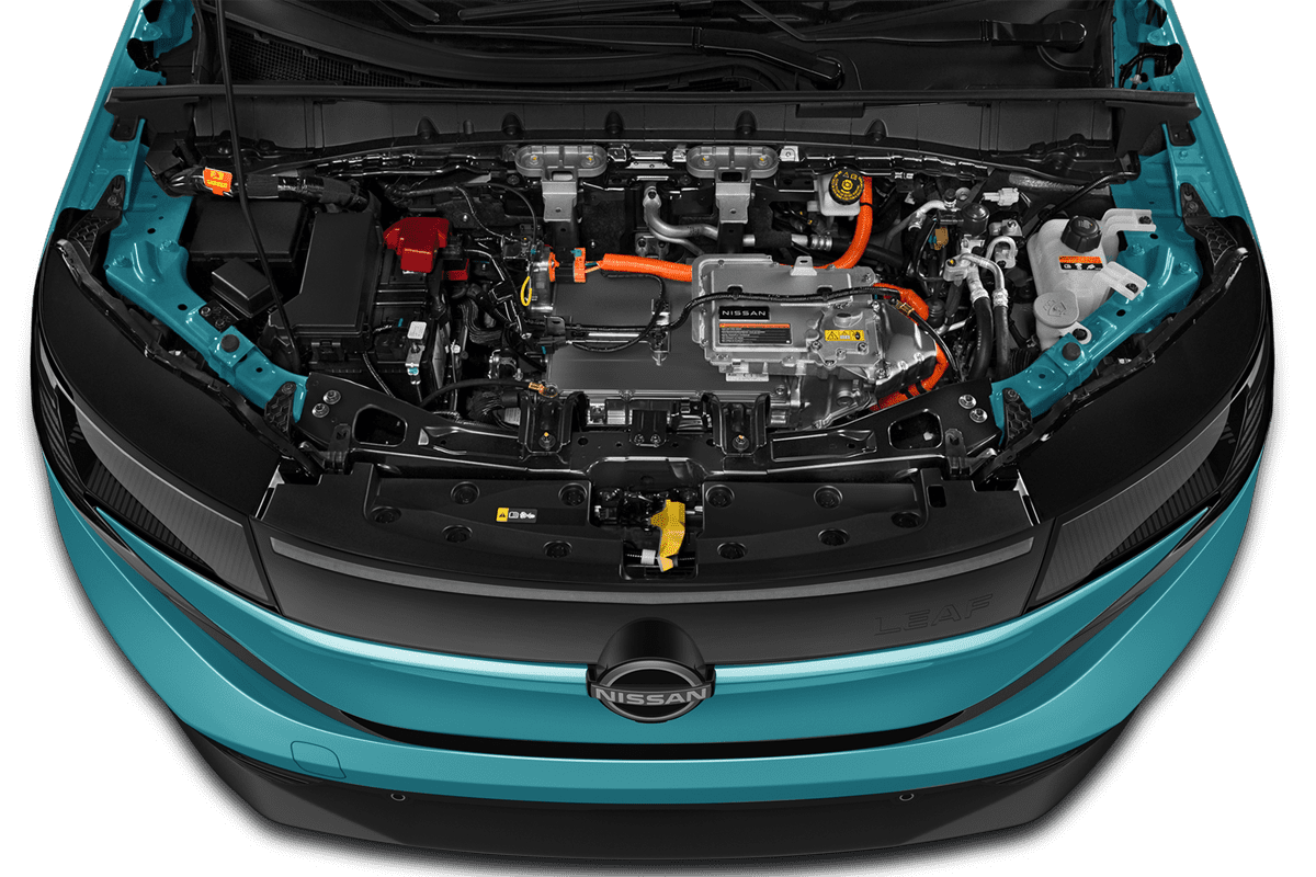 Motorraum eines Nissan Leaf (KI-generiert)