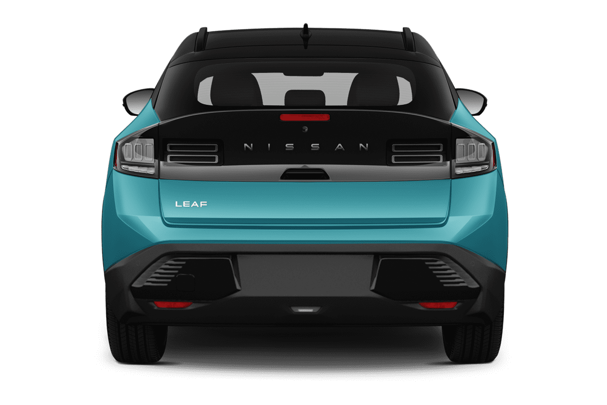 Heckansicht eines Nissan Leaf (KI-generiert)