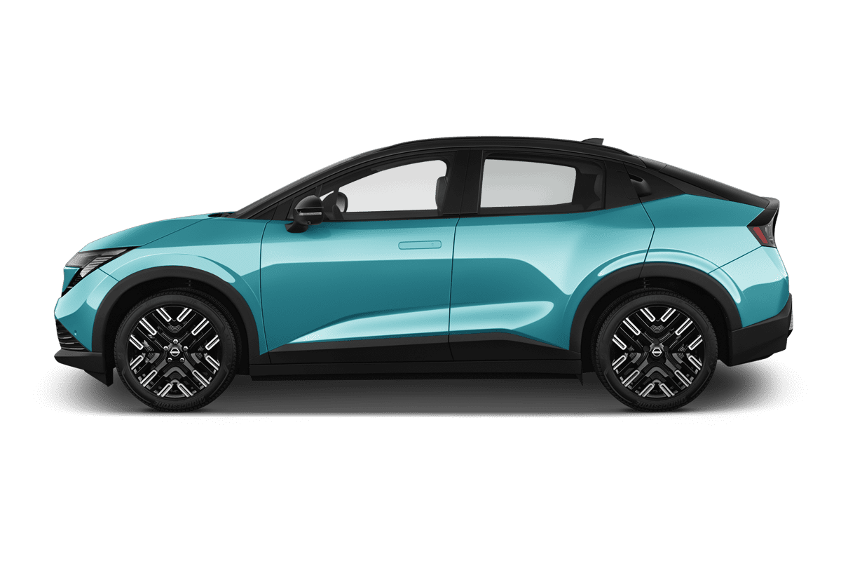 Seitenansicht eines Nissan Leaf