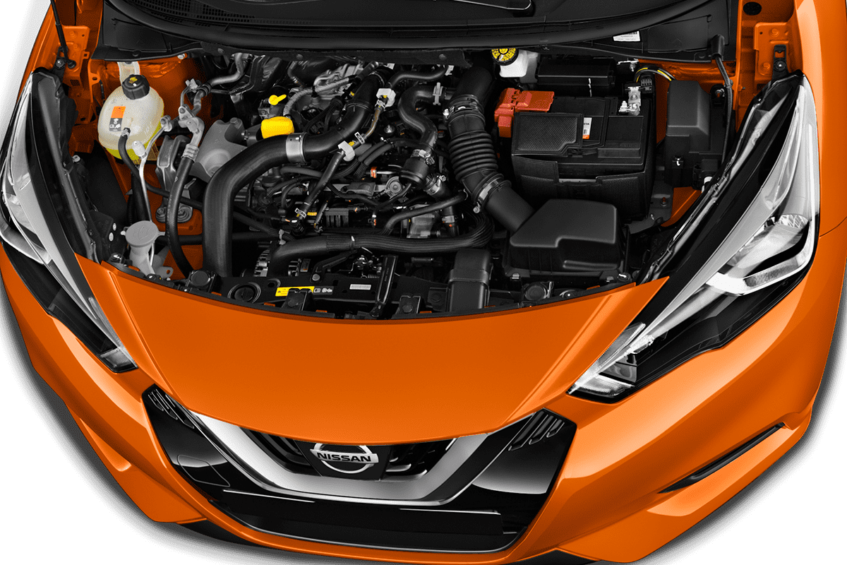Motorraum eines Nissan Micra N-Way