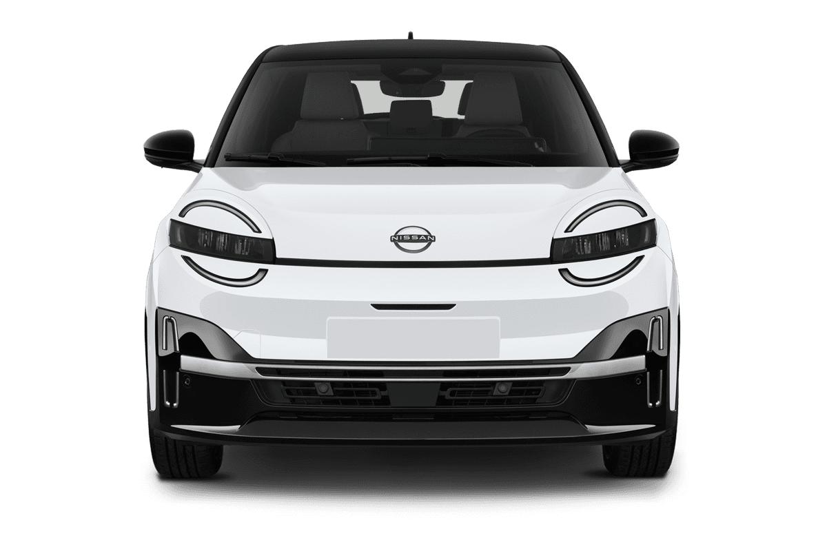 Frontansicht eines Nissan Micra BEV (neues Modell), freigestellt