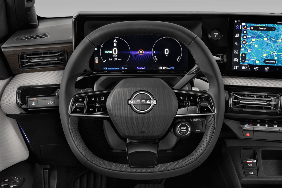 Lenkrad eines Nissan Micra BEV (neues Modell)