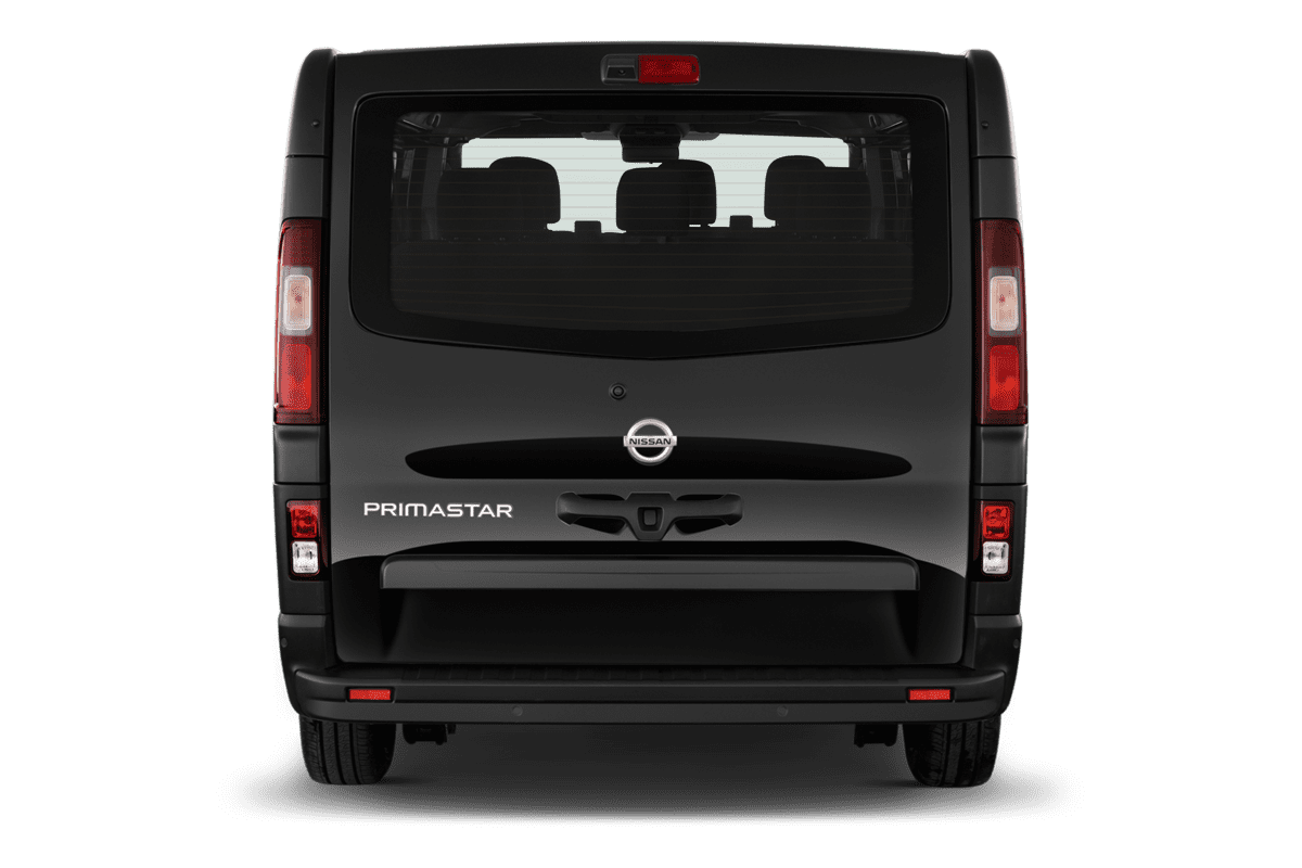 Heckansicht eines Nissan Primastar Kombi
