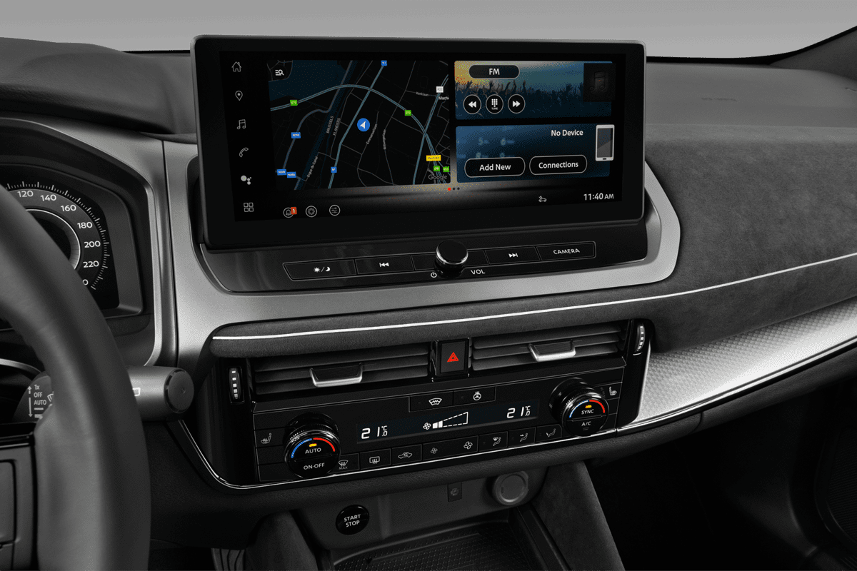 Mittelkonsole eines Nissan Qashqai