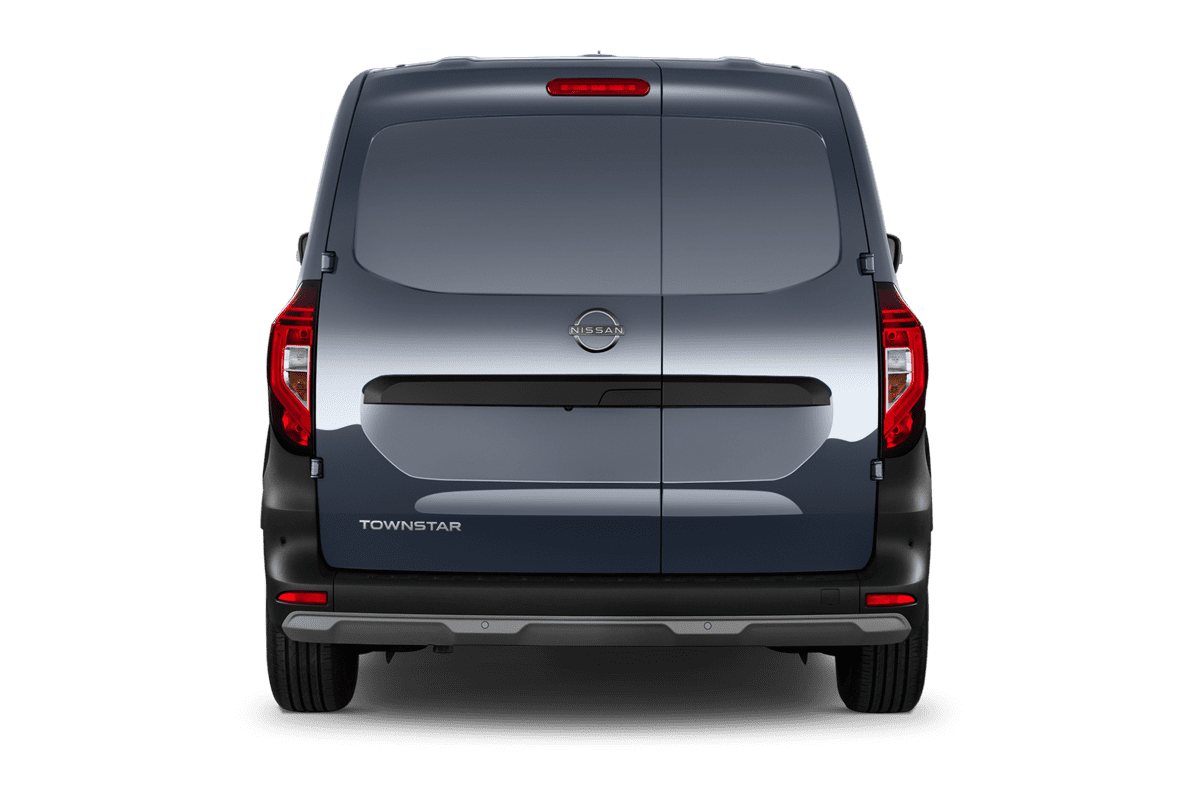Heckansicht eines Nissan Townstar Kastenwagen