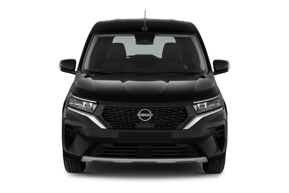 Frontansicht eines Nissan Townstar Kombi EV, freigestellt