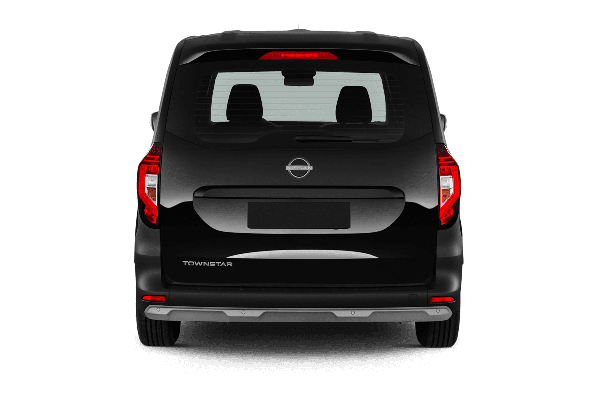 Heckansicht eines Nissan Townstar Kombi EV