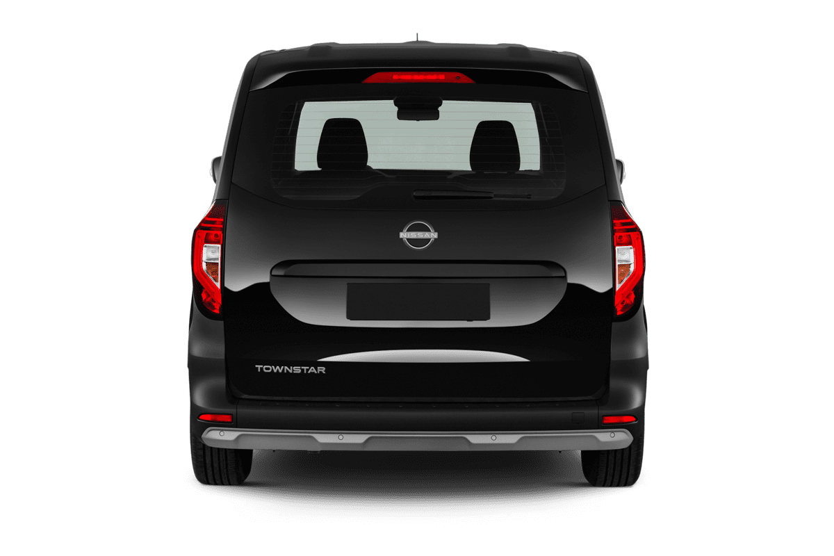 Heckansicht eines Nissan Townstar Kombi EV