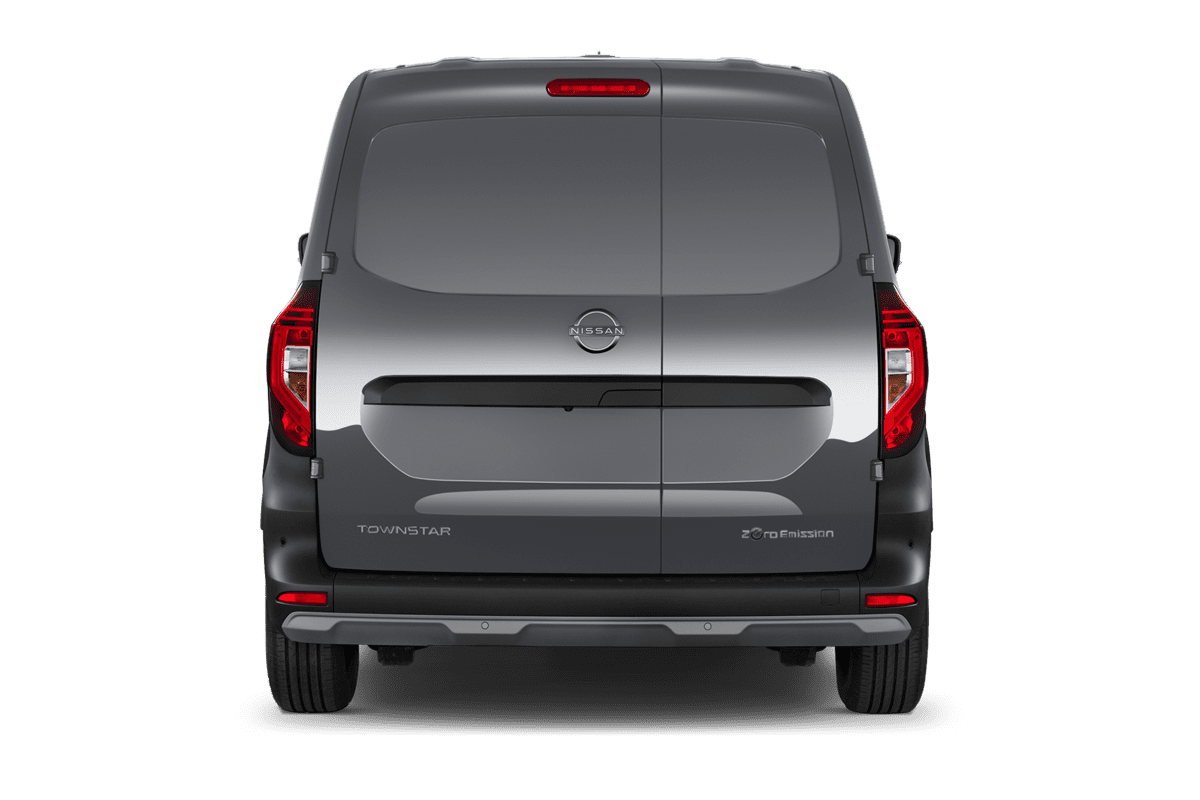 Heckansicht eines Nissan Townstar Kastenwagen EV