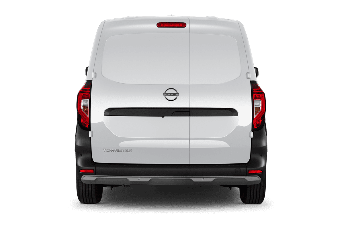 Heckansicht eines Nissan Townstar Kastenwagen