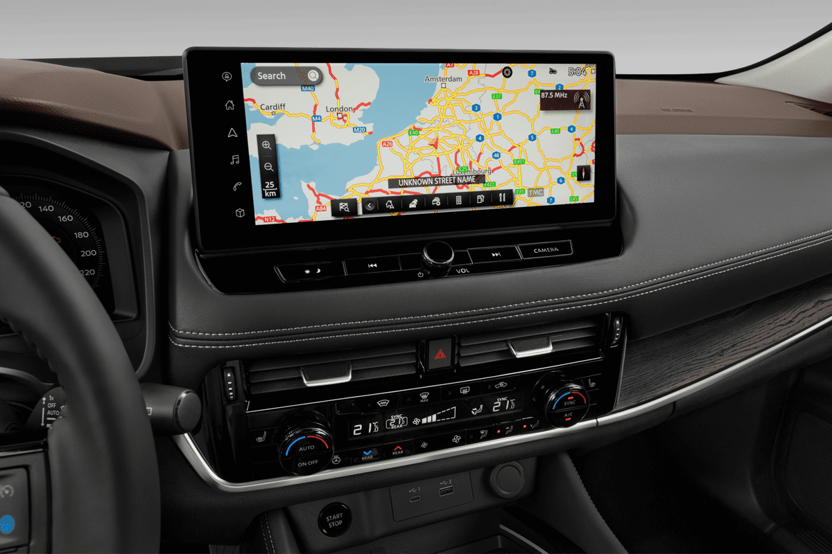 Mittelkonsole eines Nissan X-Trail e-Power