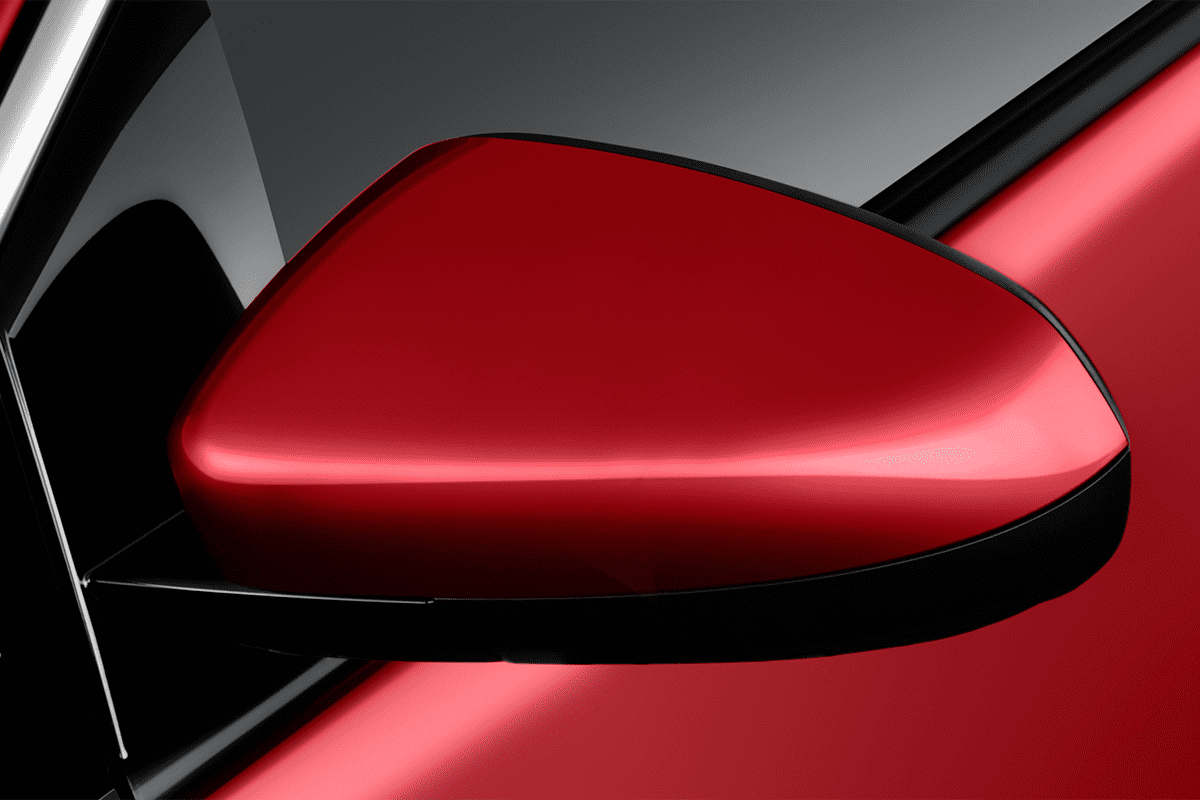 Rückspiegel eines Opel Adam