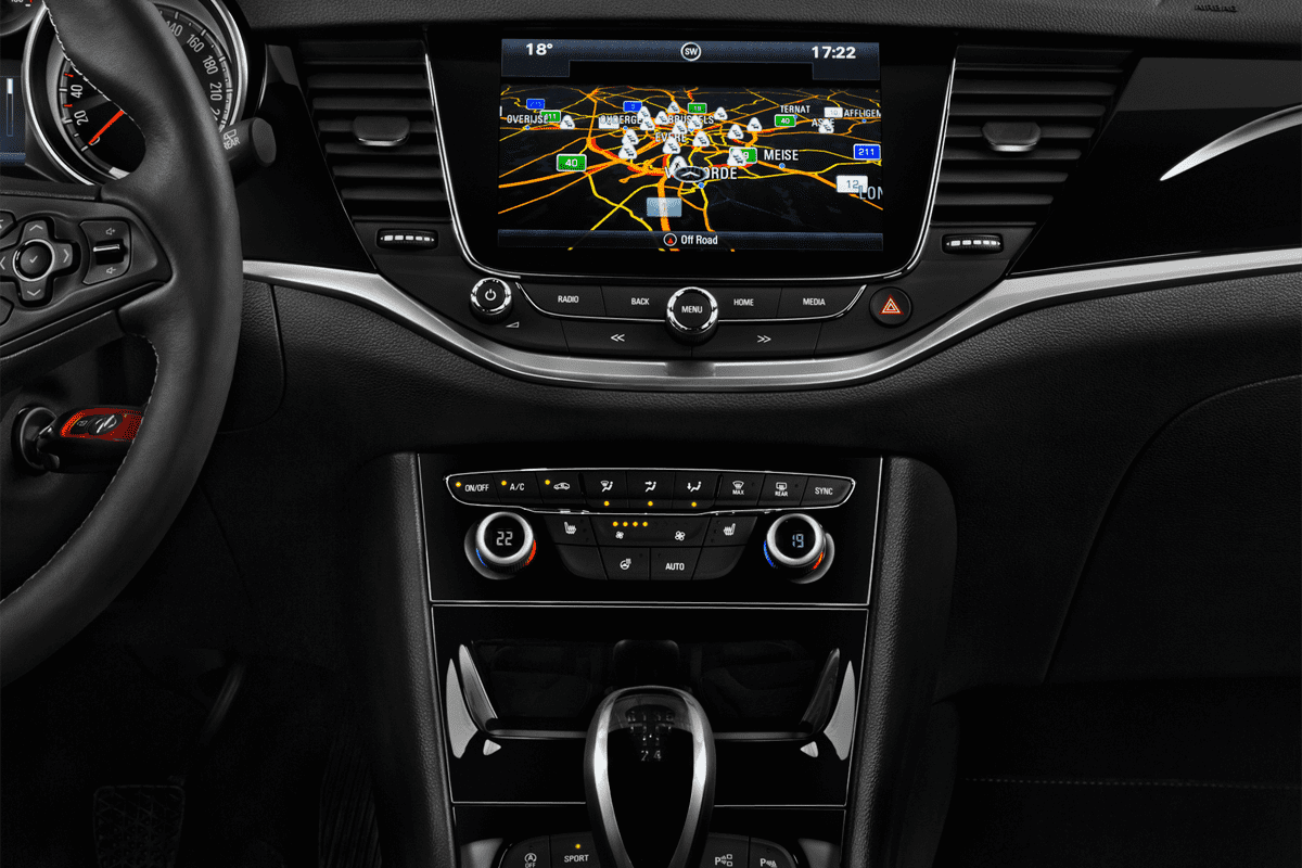 Mittelkonsole eines Opel Astra Active