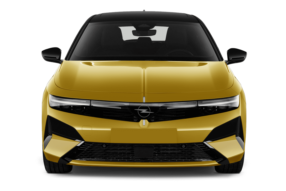 Frontansicht eines Opel Astra , freigestellt