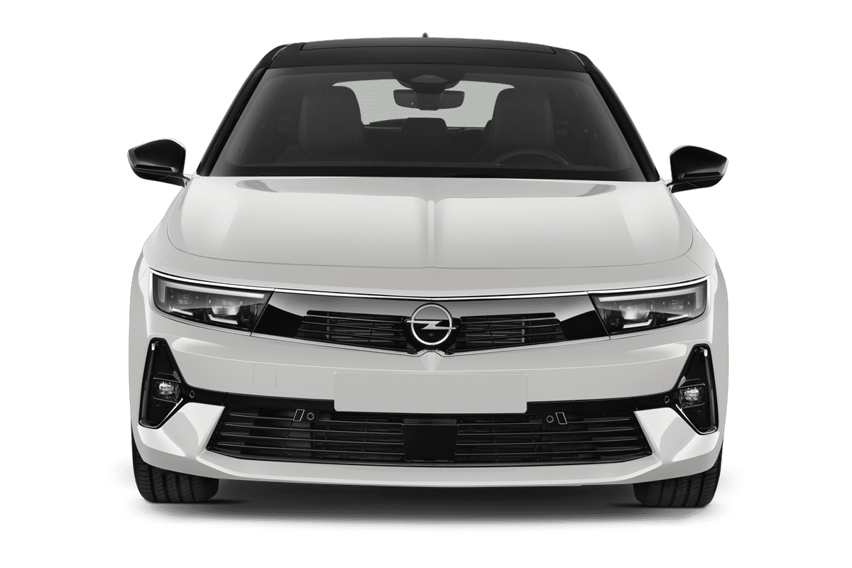 Frontansicht eines Opel Astra Sports Tourer Plug-in-Hybrid , freigestellt