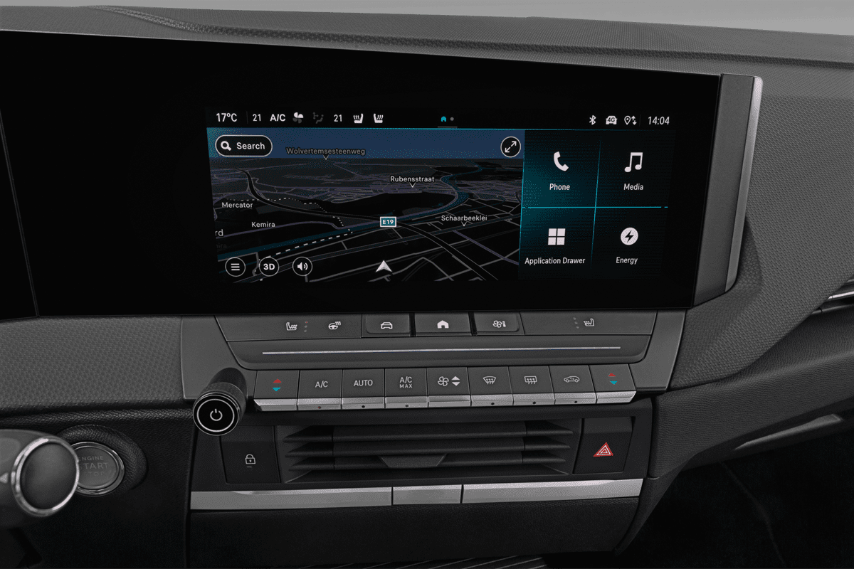 Mittelkonsole eines Opel Astra Sports Tourer Plug-in-Hybrid 