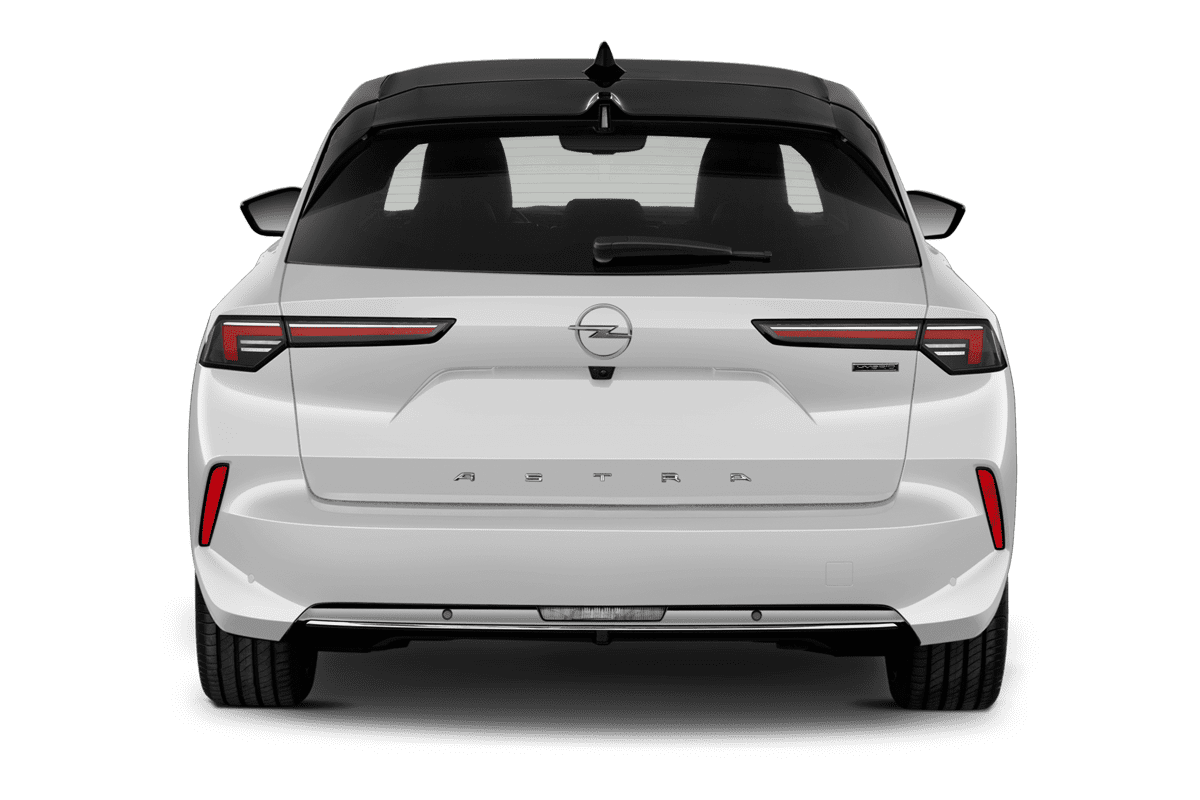 Heckansicht eines Opel Astra Sports Tourer Plug-in-Hybrid 