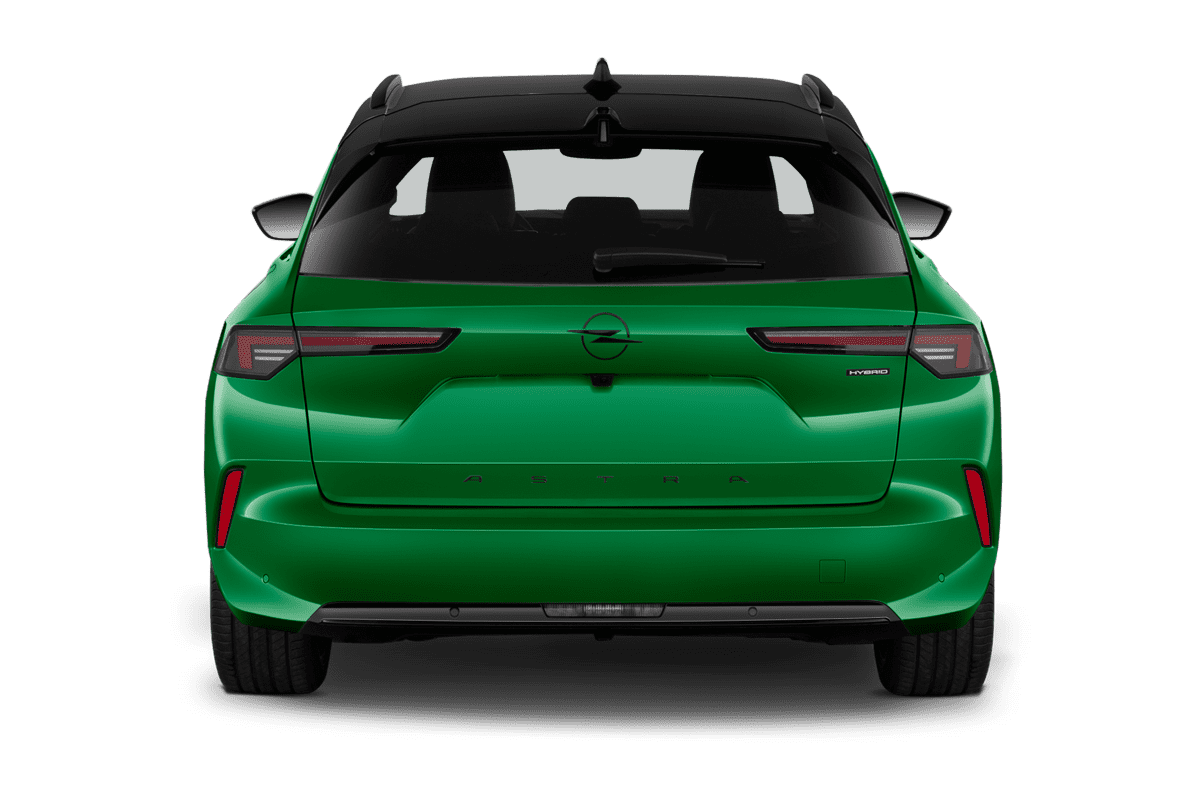 Heckansicht eines Opel Astra Sports Tourer Plug-in-Hybrid