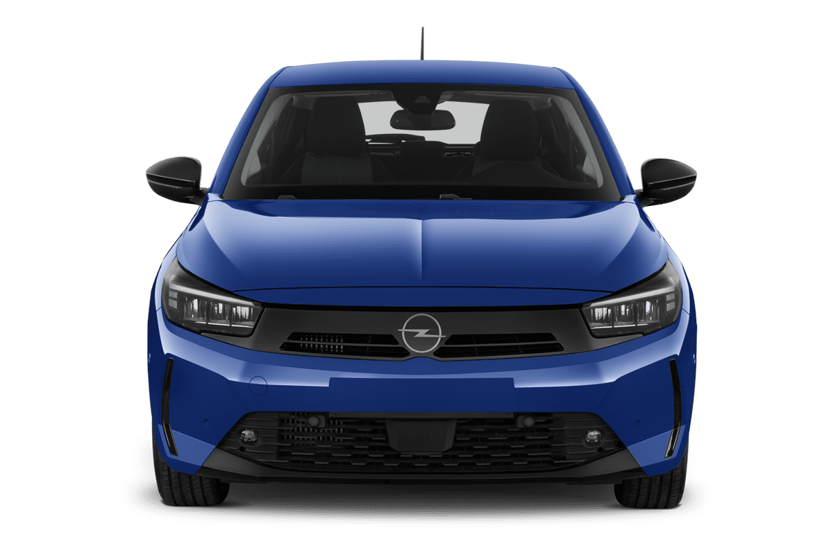 Frontansicht eines Opel Corsa, freigestellt
