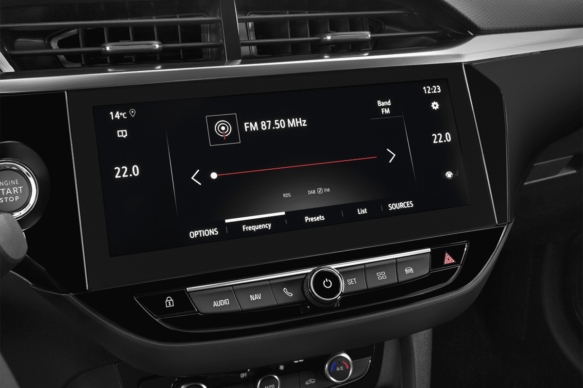 Audiosystem eines Opel Corsa 40 Jahre