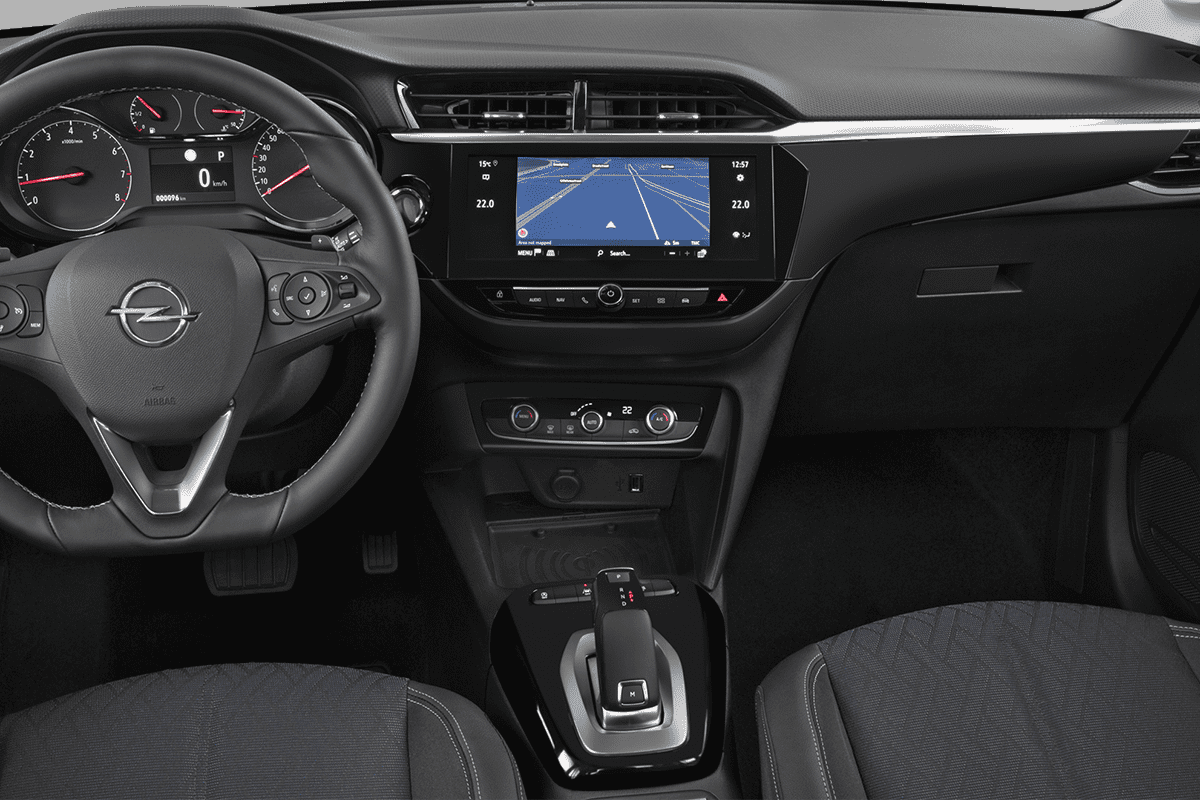 Mittelkonsole eines Opel Corsa 40 Jahre