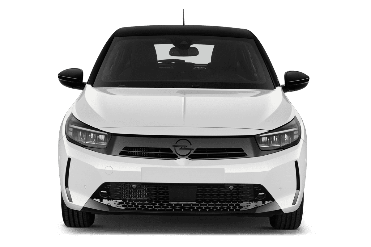 Frontansicht eines Opel Corsa, freigestellt