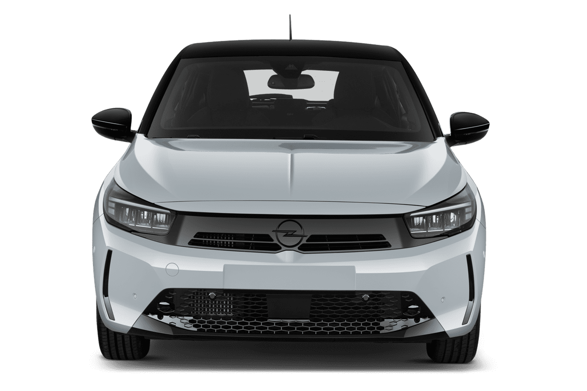 Frontansicht eines Opel Corsa Electric, freigestellt