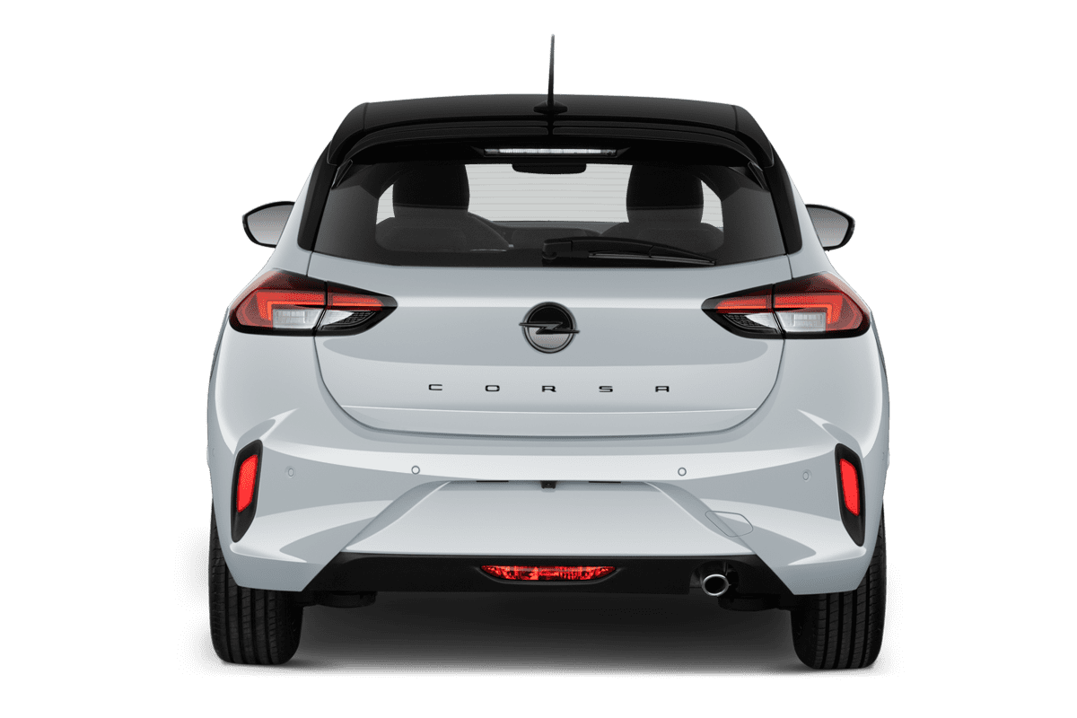 Heckansicht eines Opel Corsa Electric