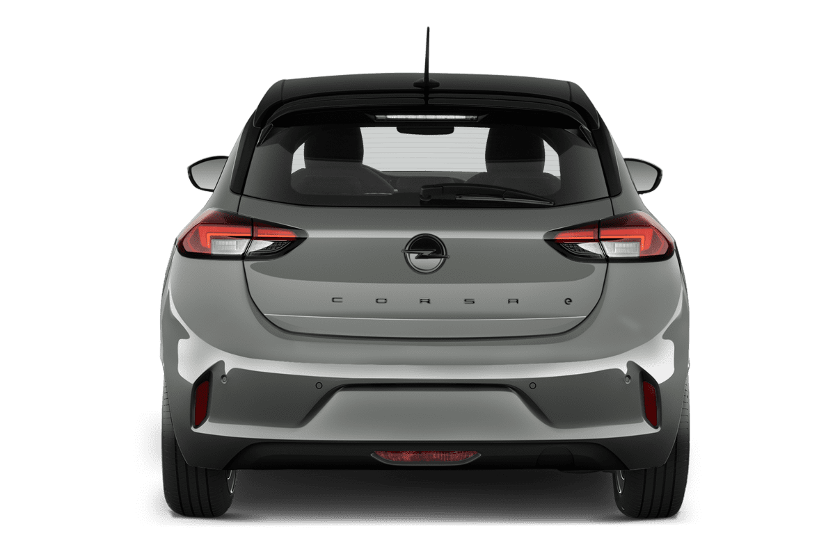 Heckansicht eines Opel Corsa Electric (KI-generiert)
