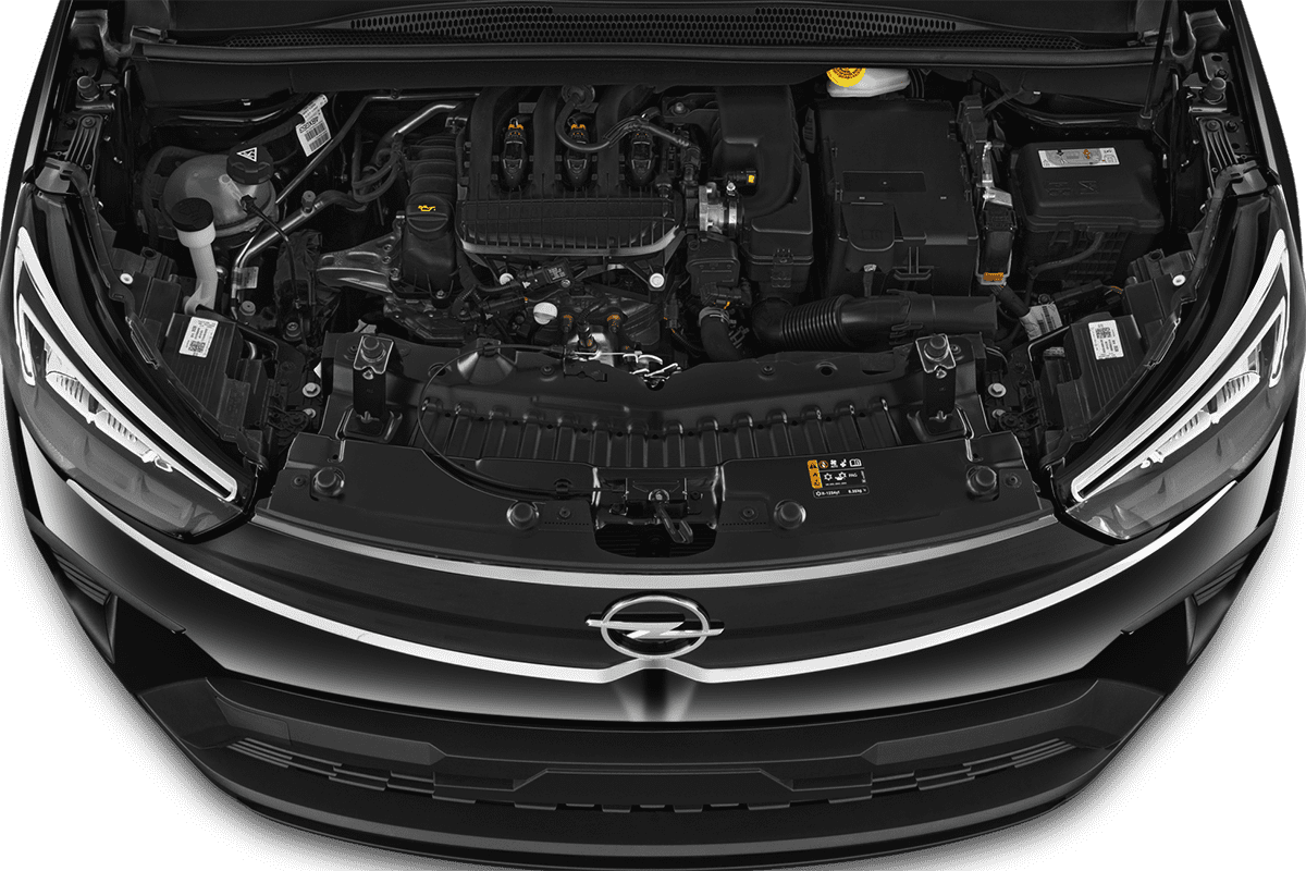 Motorraum eines Opel Crossland