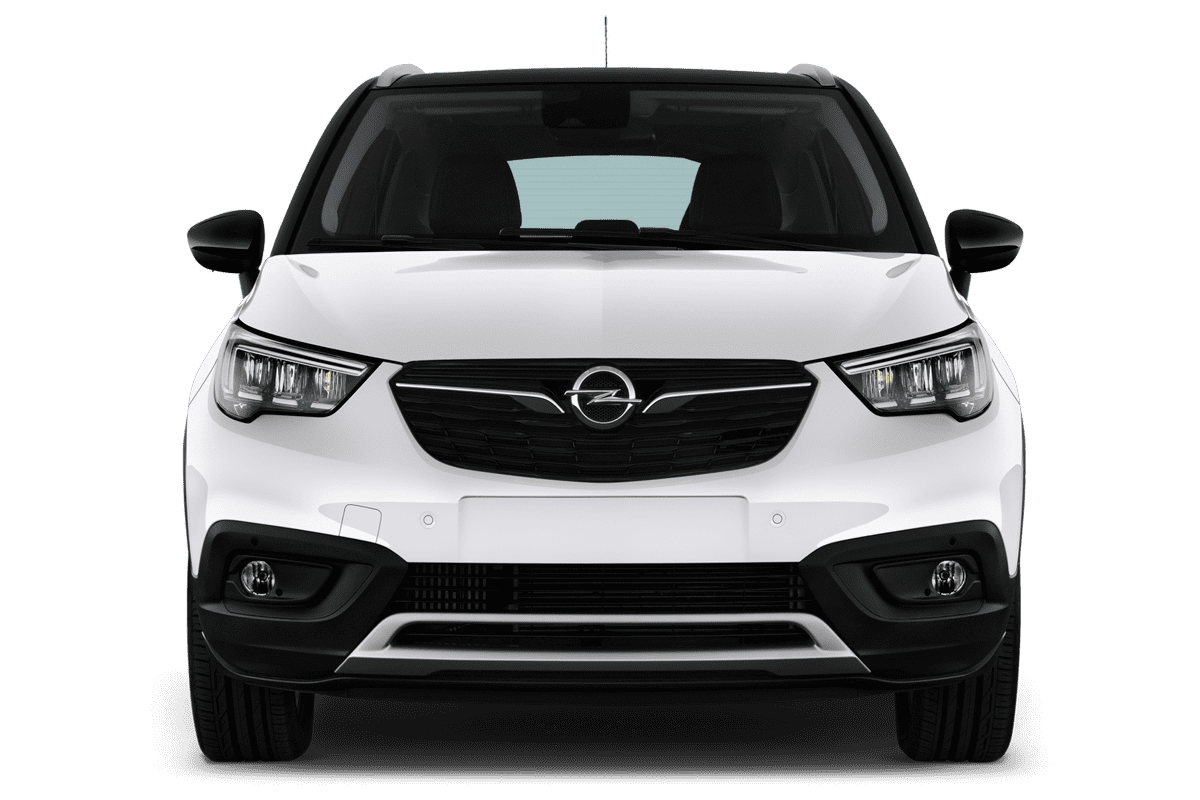 Frontansicht eines Opel Crossland X LPG, freigestellt