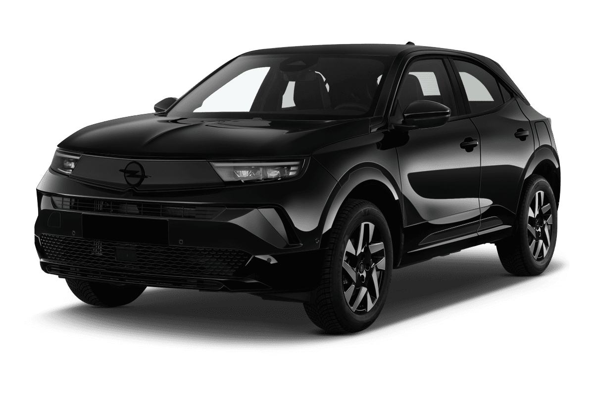 Schräge Frontansicht eines Opel Mokka, freigestellt