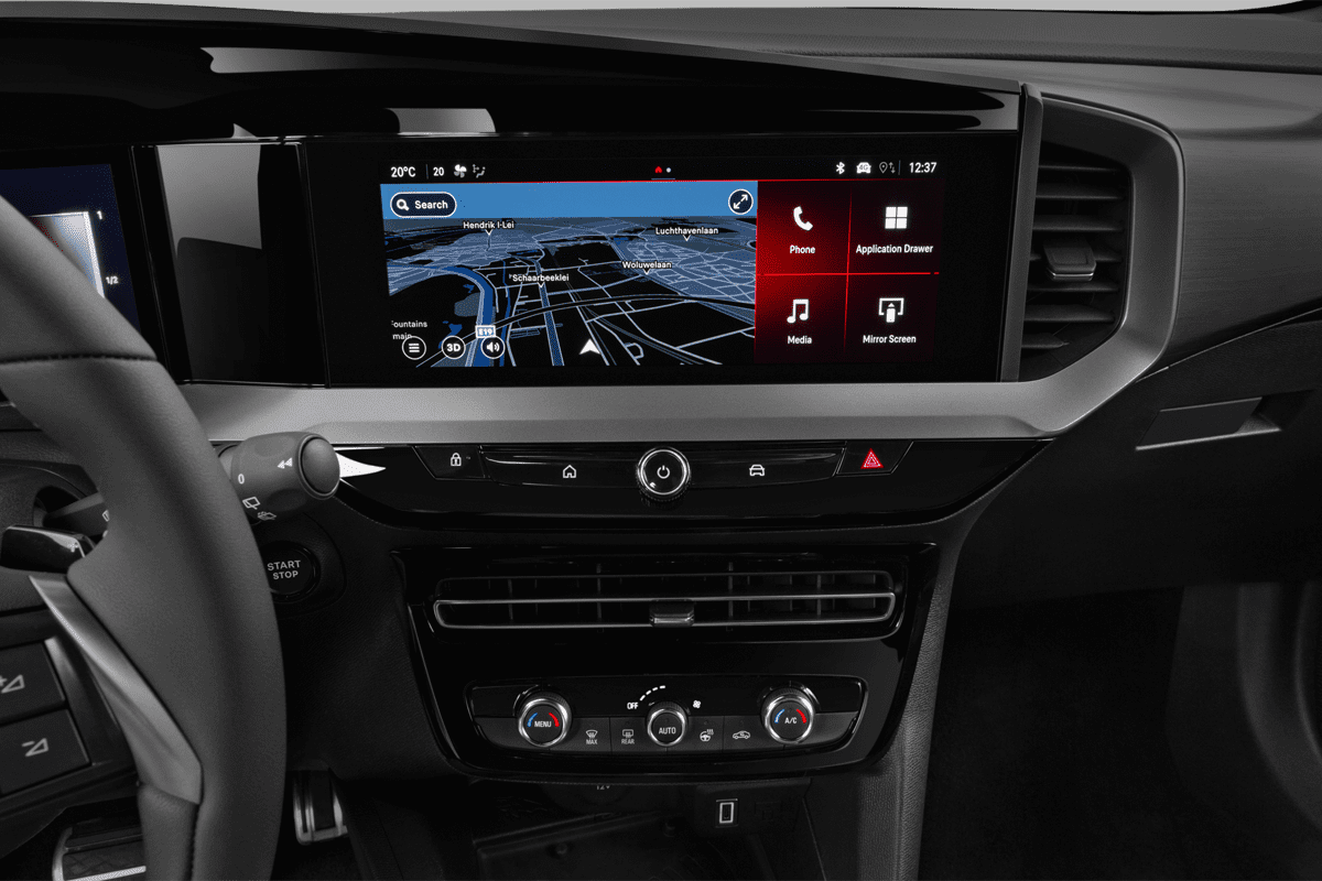 Mittelkonsole eines Opel Mokka