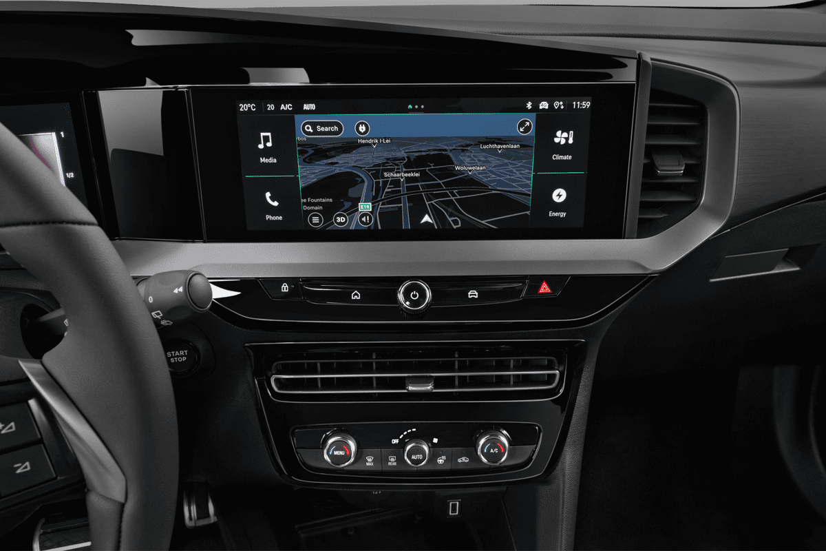 Mittelkonsole eines Opel Mokka Electric