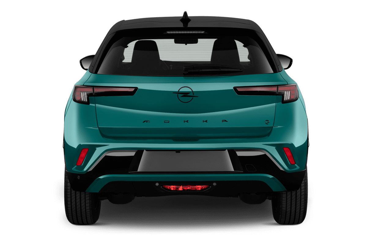 Heckansicht eines Opel Mokka Electric