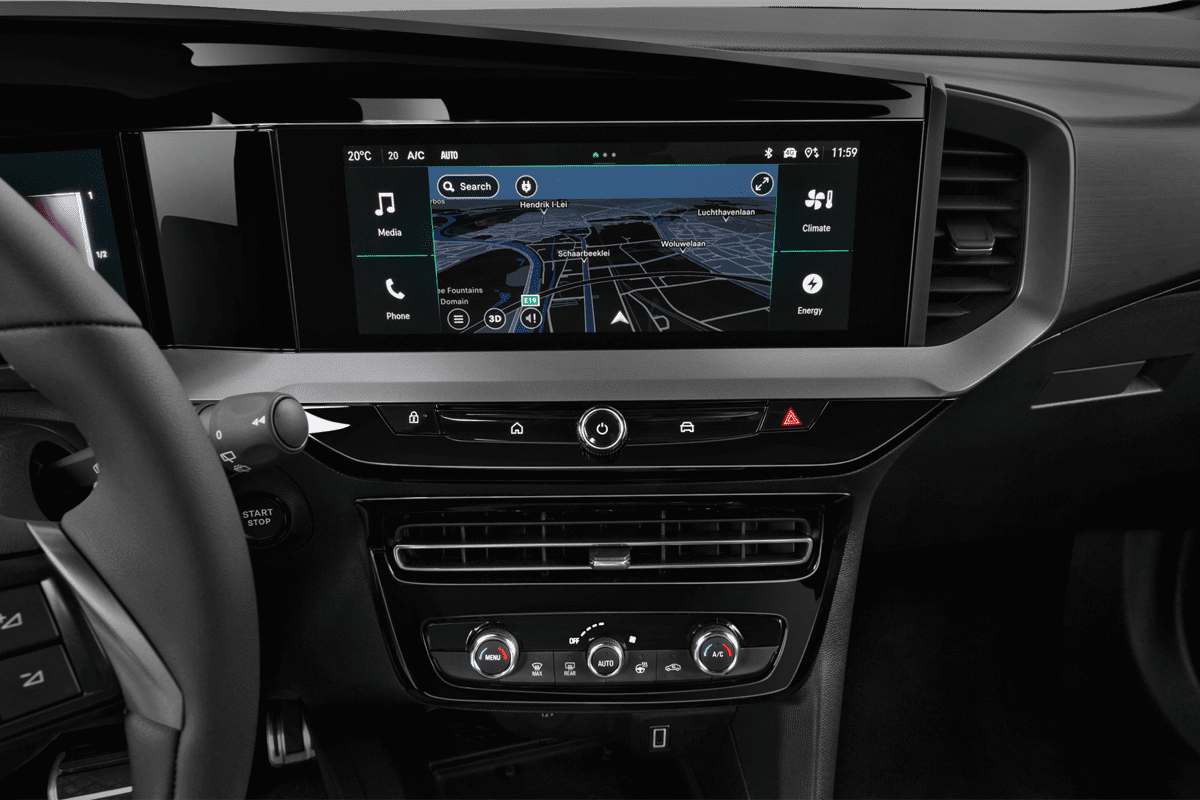 Mittelkonsole eines Opel Mokka Electric