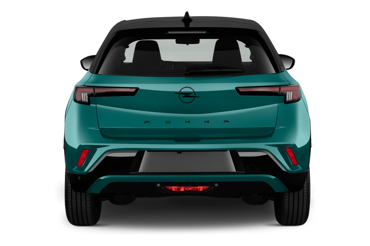 Heckansicht eines Opel Mokka Electric