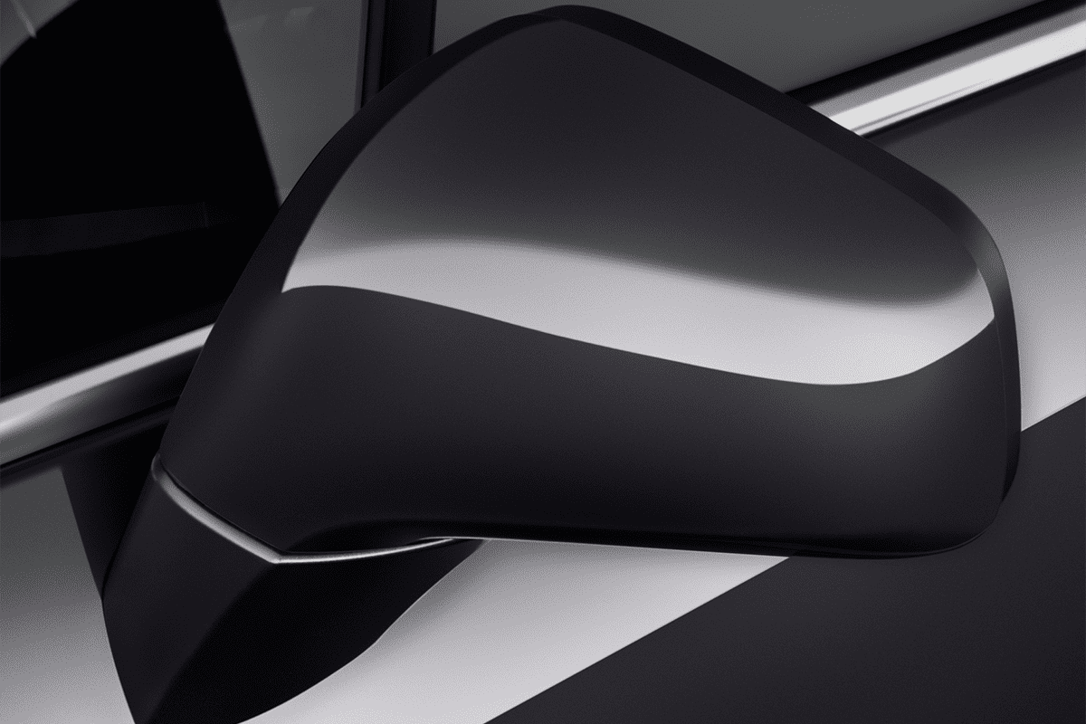 Rückspiegel eines Opel Mokka X LPG