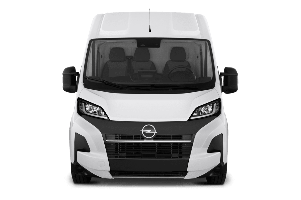 Frontansicht eines Opel Movano Kastenwagen, freigestellt