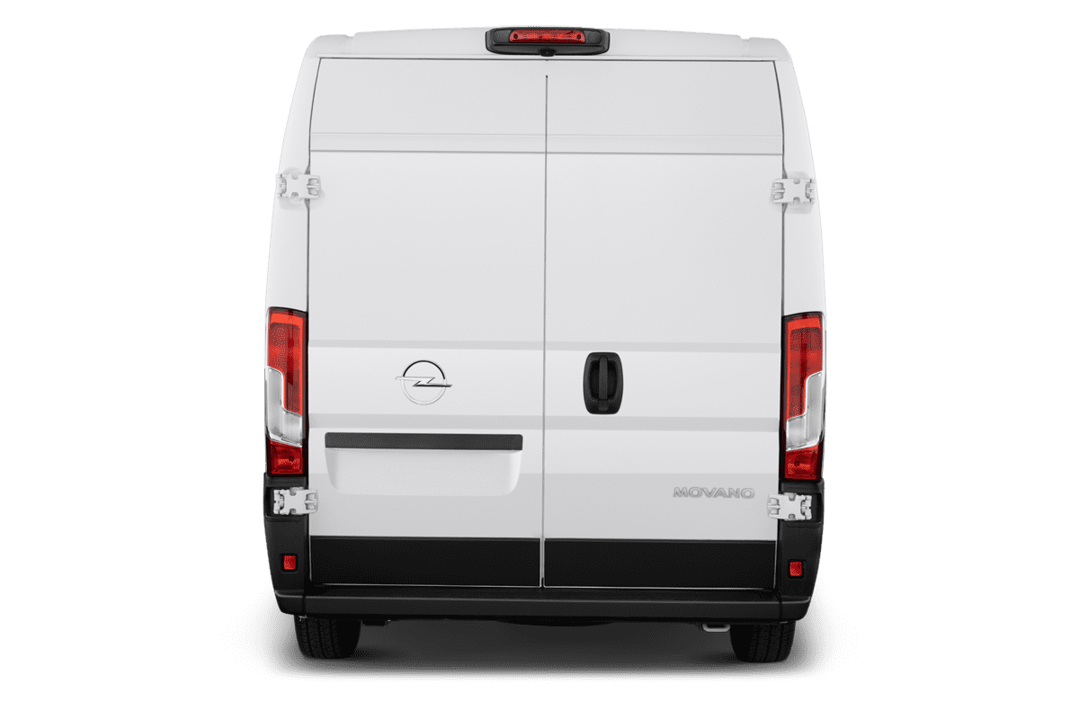 Heckansicht eines Opel Movano Kastenwagen