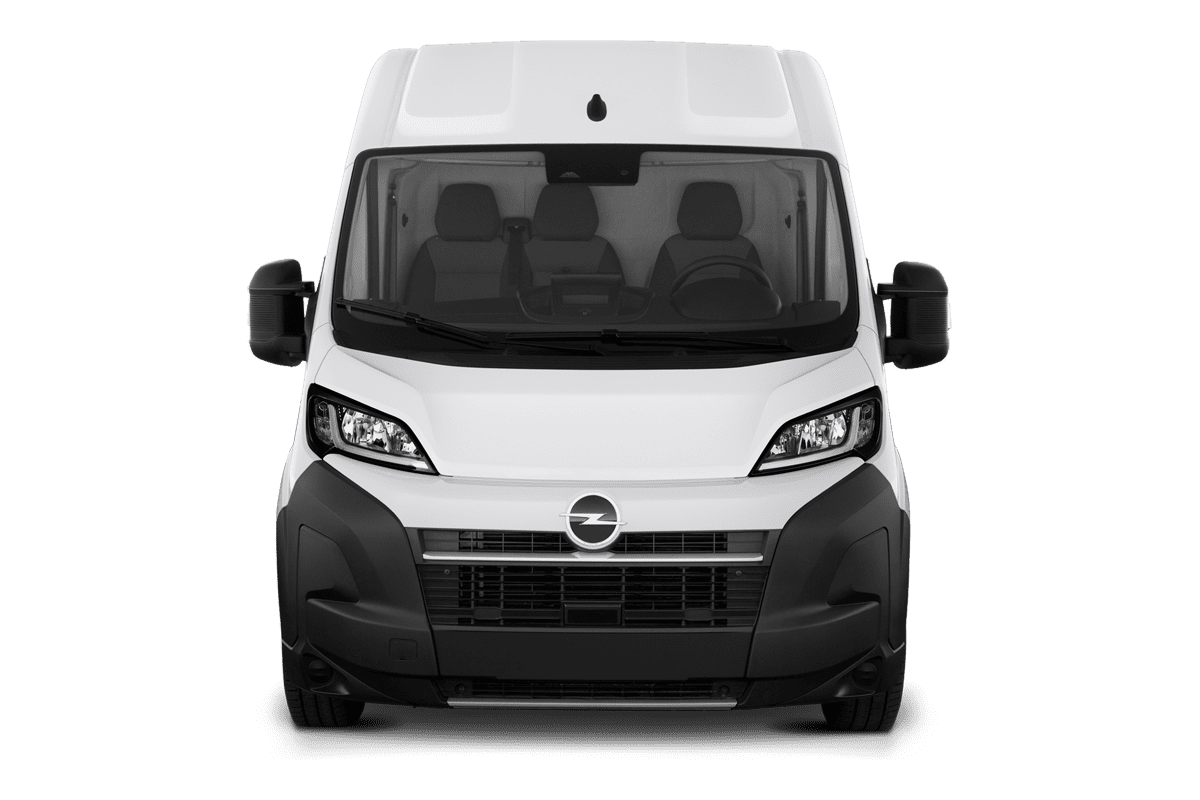 Frontansicht eines Opel Movano Kastenwagen, freigestellt