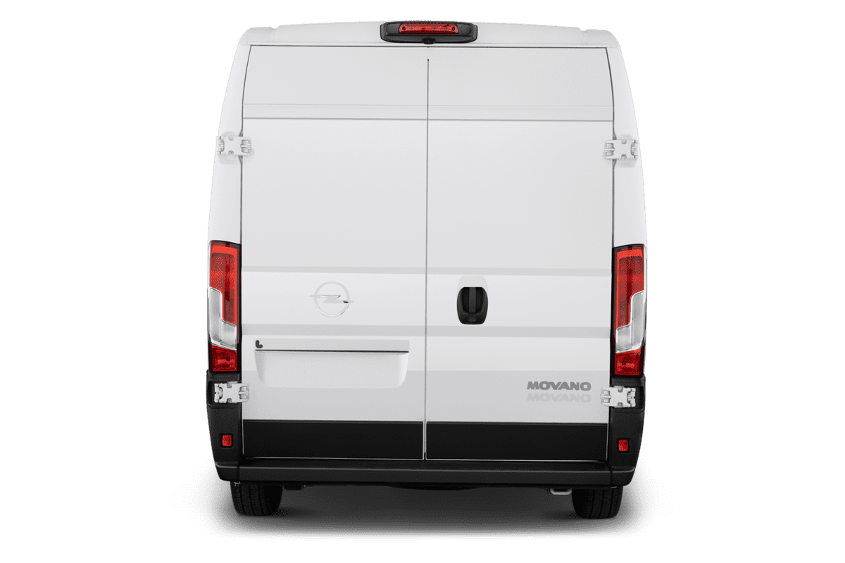 Heckansicht eines Opel Movano Kastenwagen