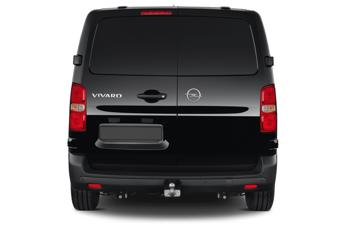 Heckansicht eines Opel Vivaro Kastenwagen