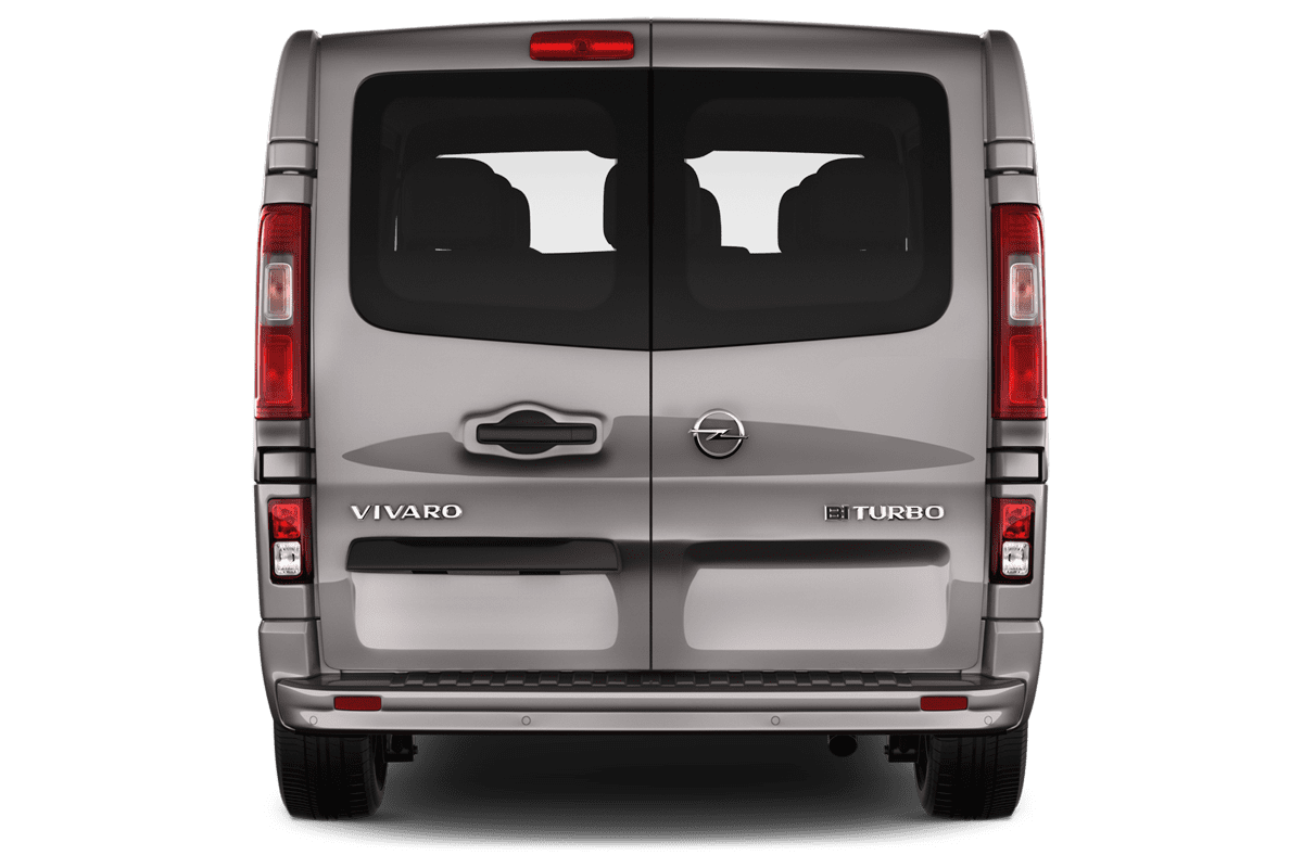 Heckansicht eines Opel Vivaro Kombi