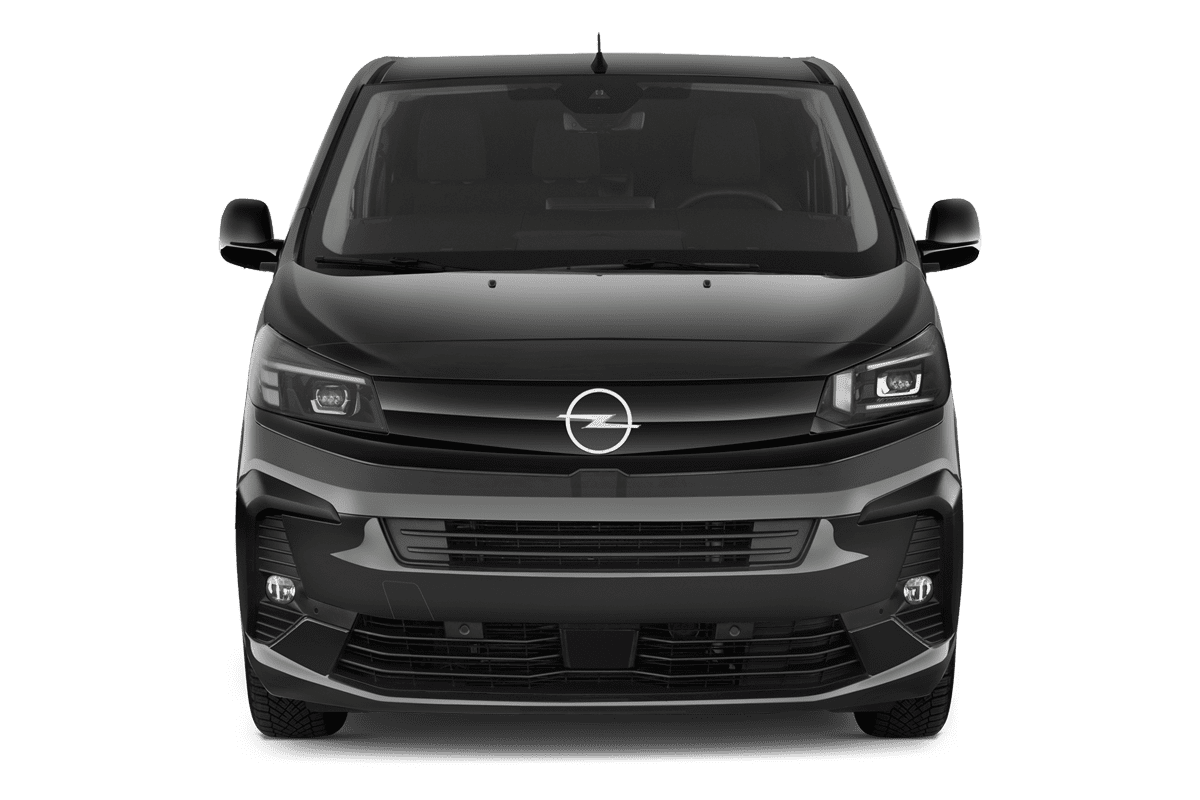 Frontansicht eines Opel Vivaro Doppelkabine Kastenwagen , freigestellt