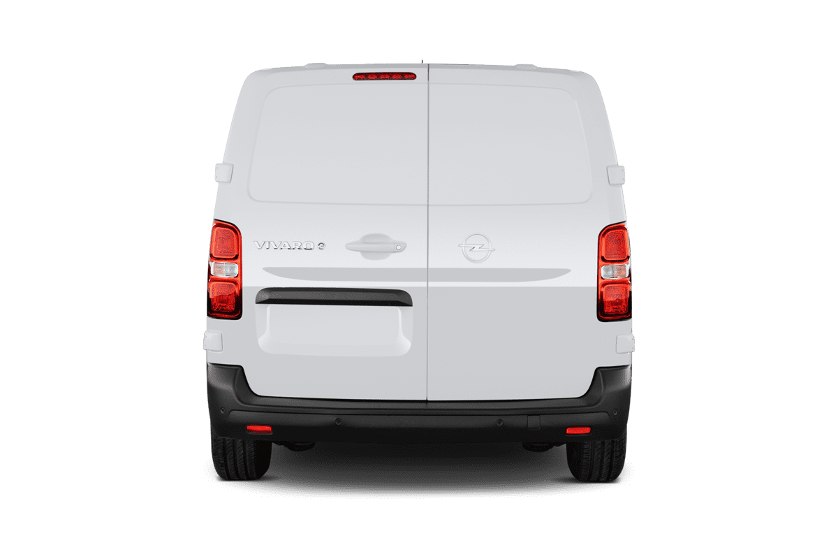 Heckansicht eines Opel Vivaro-e Kastenwagen 