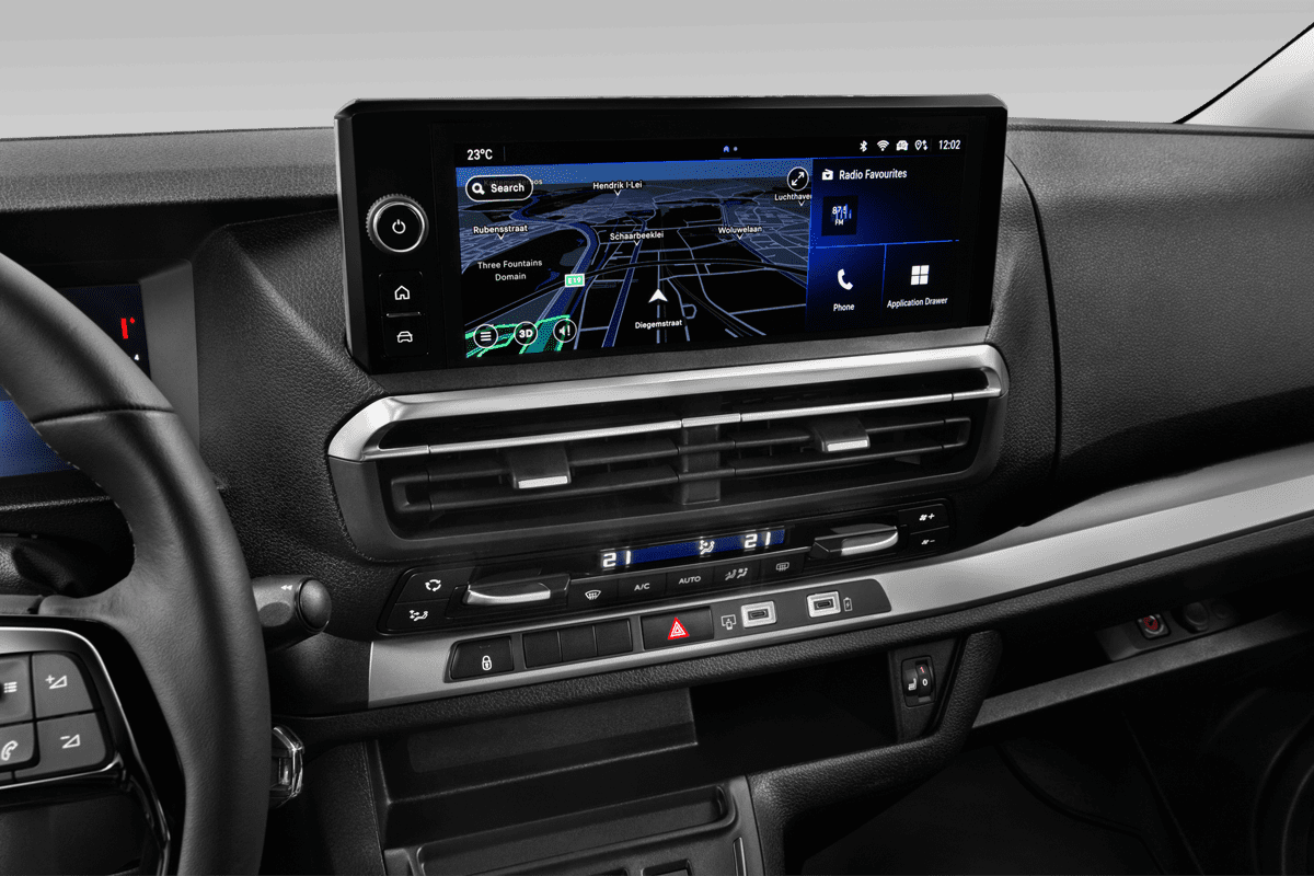 Mittelkonsole eines Opel Zafira Electric